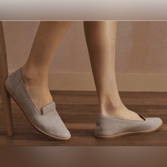 Ugg Vista Moccasin Ballet Flat Camel Suede Slip On Shoes SZ 12 Casual Comfy NWOT - Picture 8 of 8